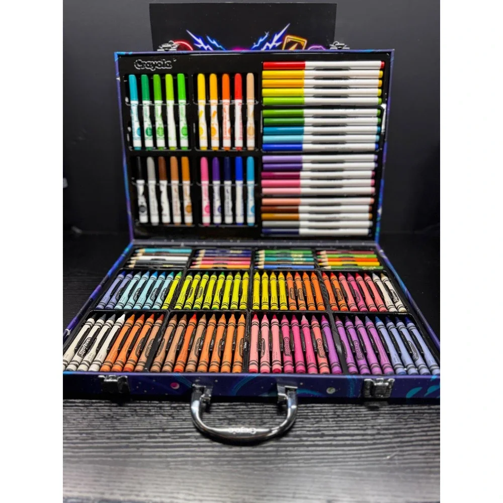 Crayola Ultimate Art Case Galaxy Space Theme Markers Crayons Pencils Set
